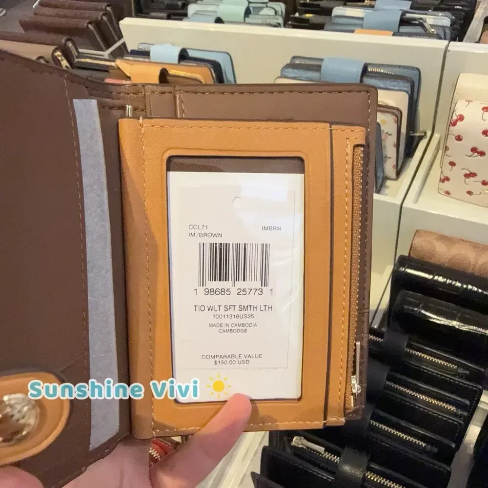NWT Coach 2-in-1 Wallet Smooth Leather CCL71 brown